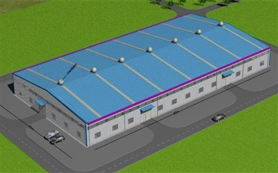 Quais são as opções de sinalização para um galpão metálico de 40x70 pés?